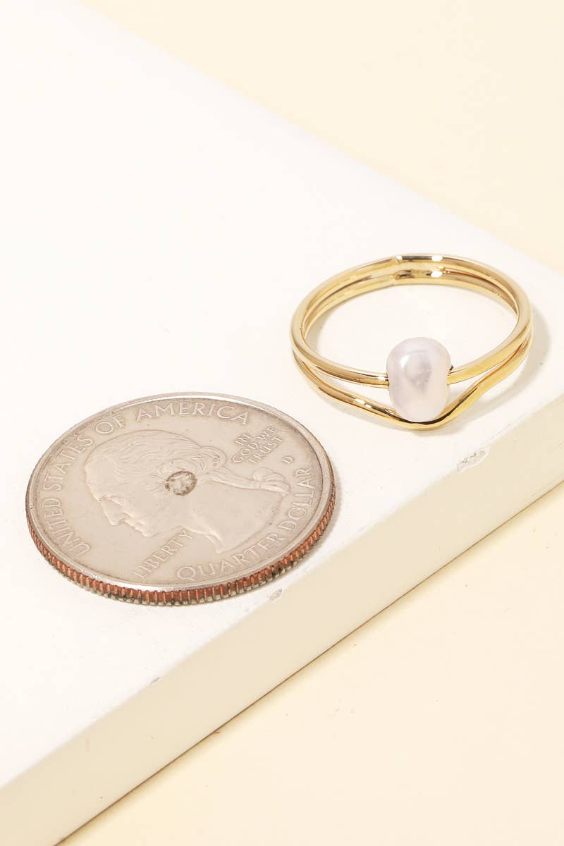 Pearl Charm Fashion Ring