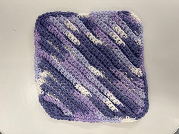 Purple Square Cotton Wash/Dish Cloth