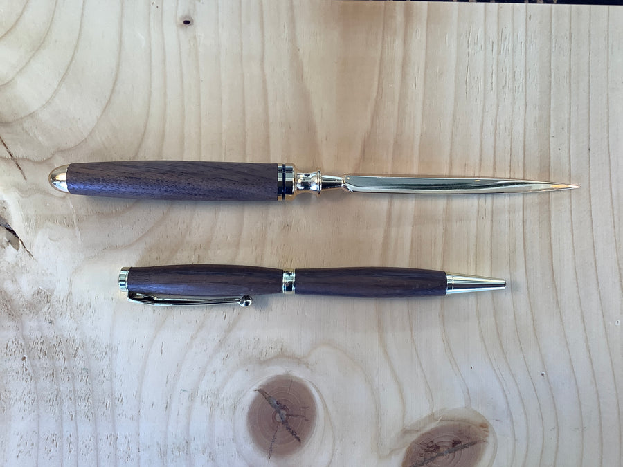 Pen + Letter Opener Set - Walnut