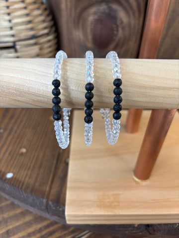 Lava Diffuser Stackable Bracelet - Clear