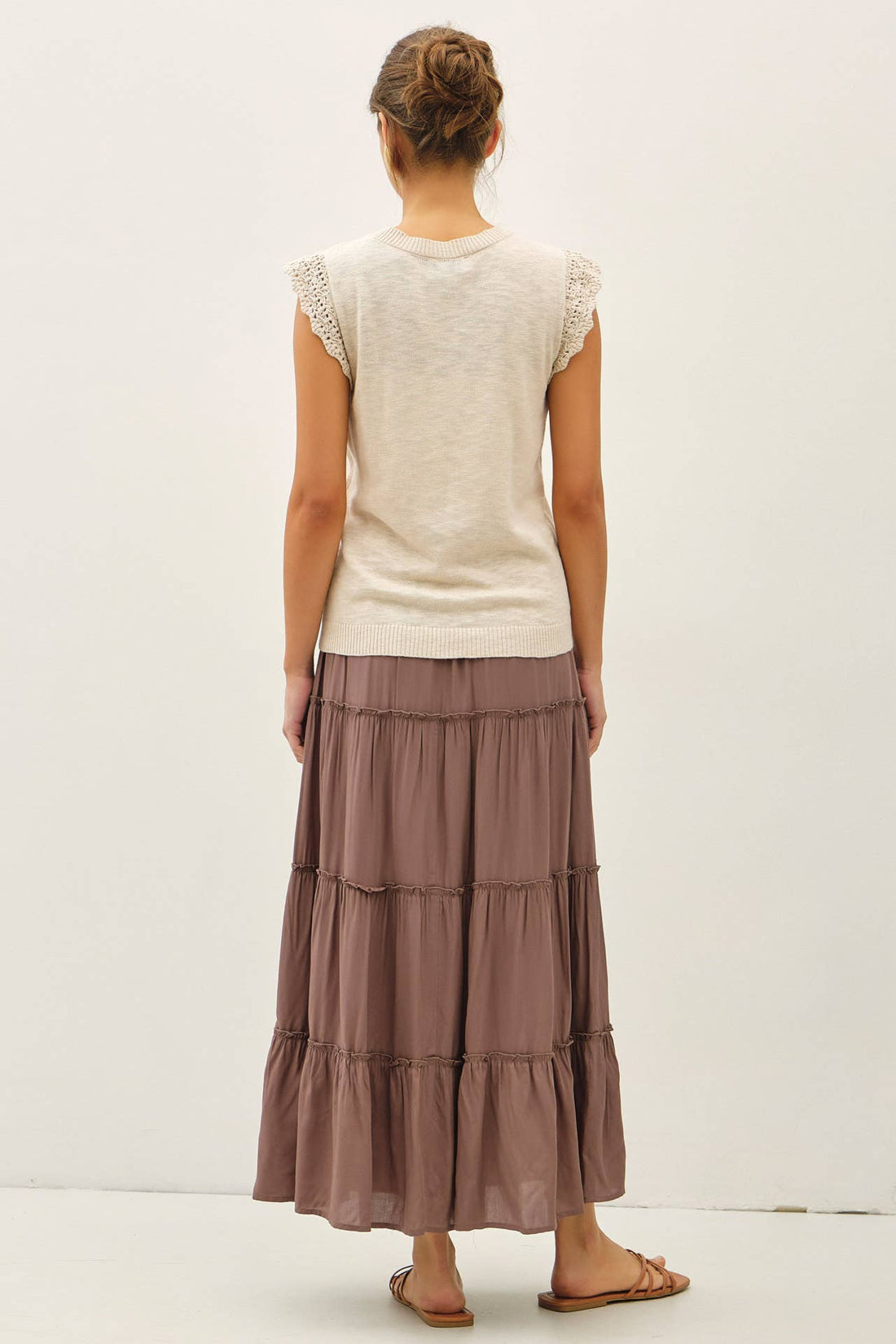 Crochet Ruffle Top - White