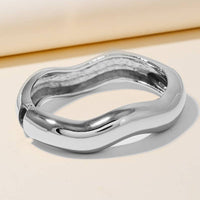 Warped Wavy Bangle Bracelet