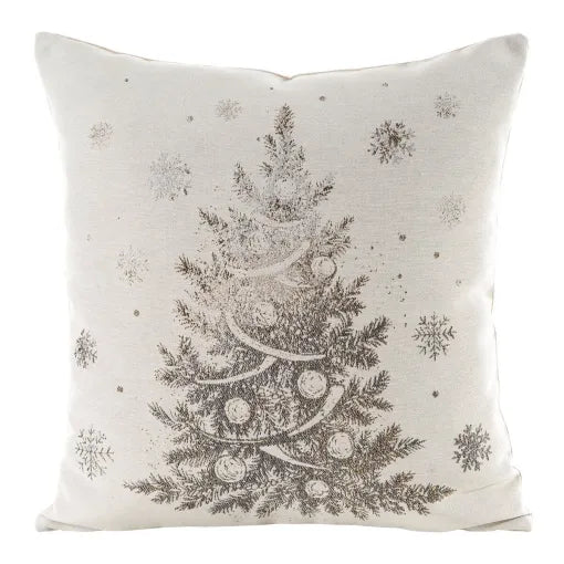 Metallic Christmas Tree Pillow
