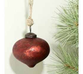 3" Red Foil Christmas Ball Ornament
