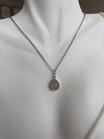 Silver Dainty Mini Teardrop Necklace