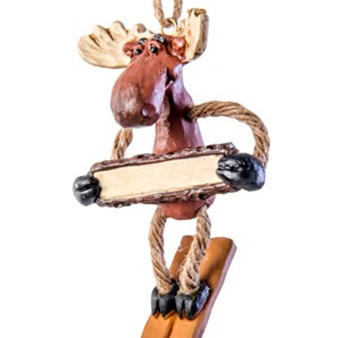 Skiing Moose Ornament - Personalize