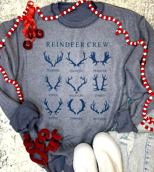 Reindeer Crew Inside Out Sweatshirt