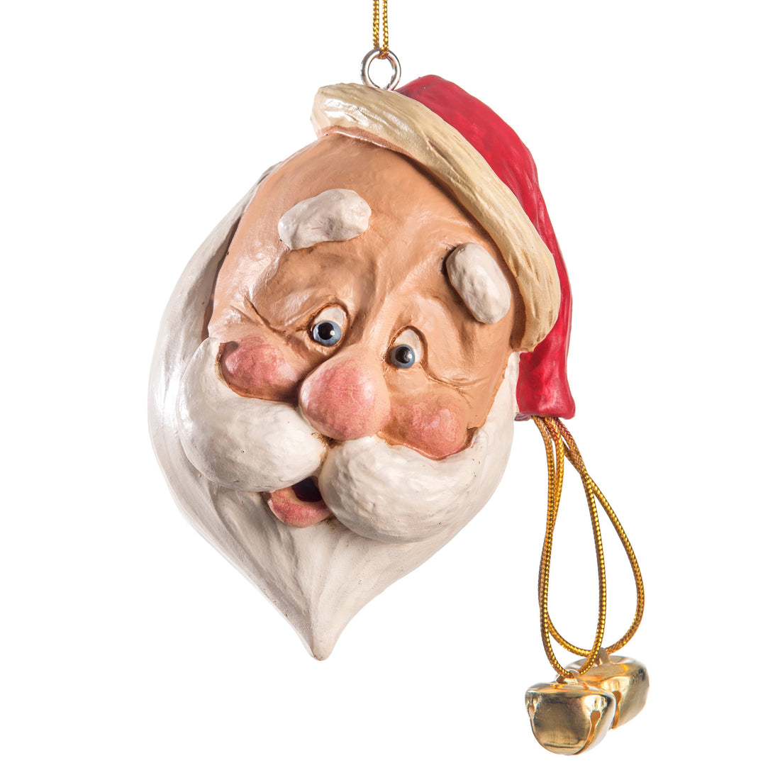 Santa Head Ornament With Cocked Hat