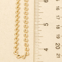 Metallic Heart Classic Chain Necklace