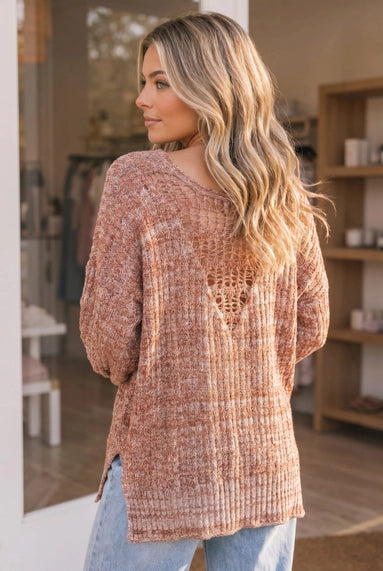 Cinnamon Weave Sweater