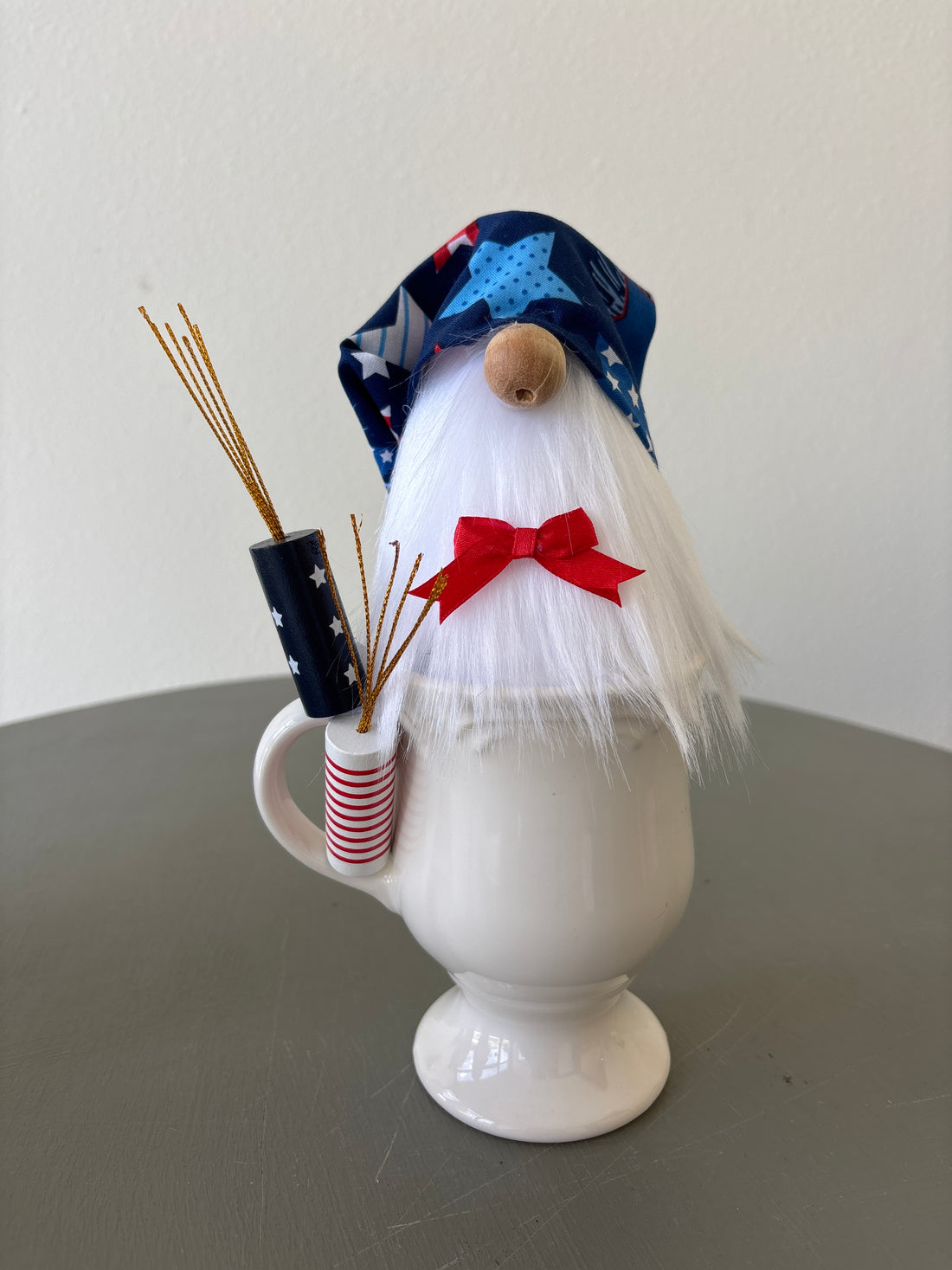 Patriotic Firecrackers White Mug Gnome