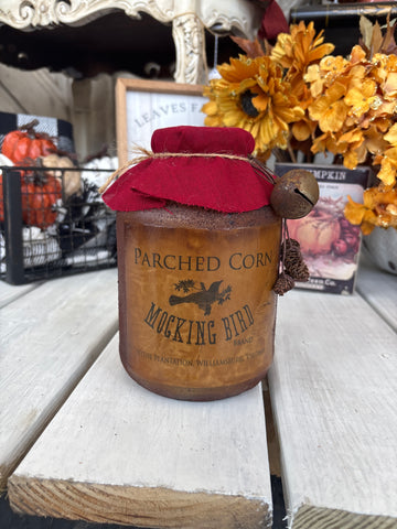 Parched Corn Mocking Bird Decorative Jar