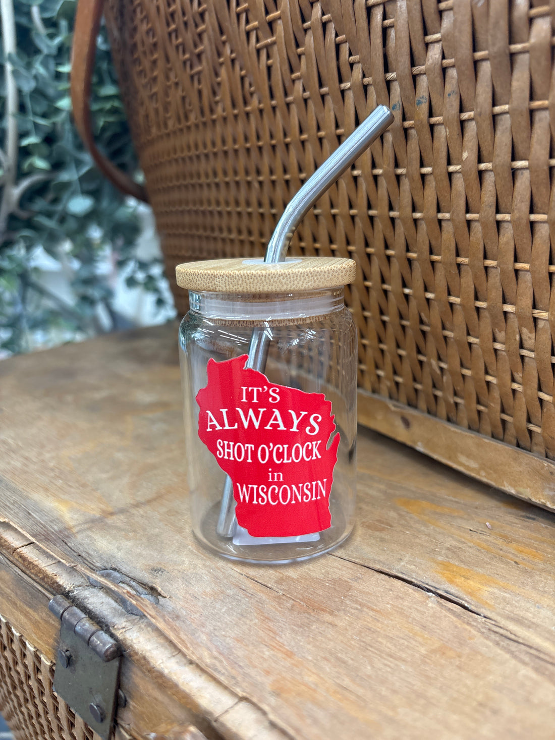 Wisconsin Shot O'Clock Shot Glass