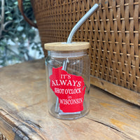 Wisconsin Shot O'Clock Shot Glass