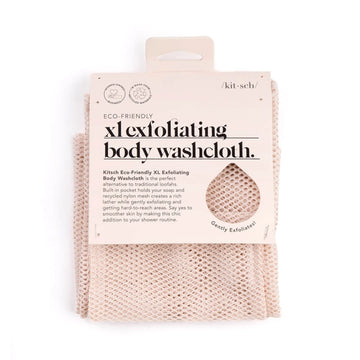 Kitsch Xl Exfoliating Body Washcloth - Blush