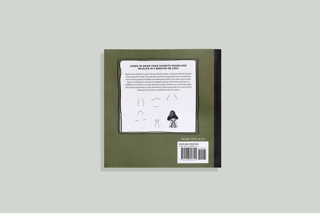 Mushrooms & Woodland Creatures: A Kids Drawing Book