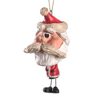 Santa Ornament With Rough Beard