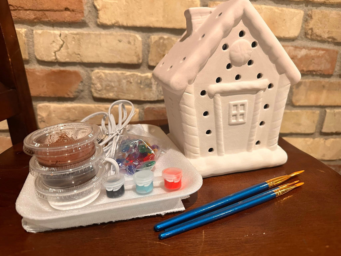 Paint Your Own Gingerbread House