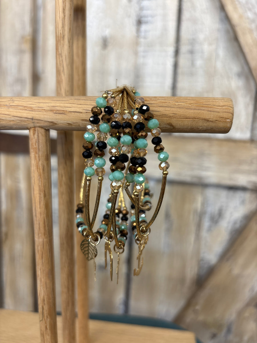 Desert Mirage Beaded Charm Bracelet