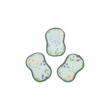 RE:usable Sponges (Set of 3) - Serenity Floral: Mint