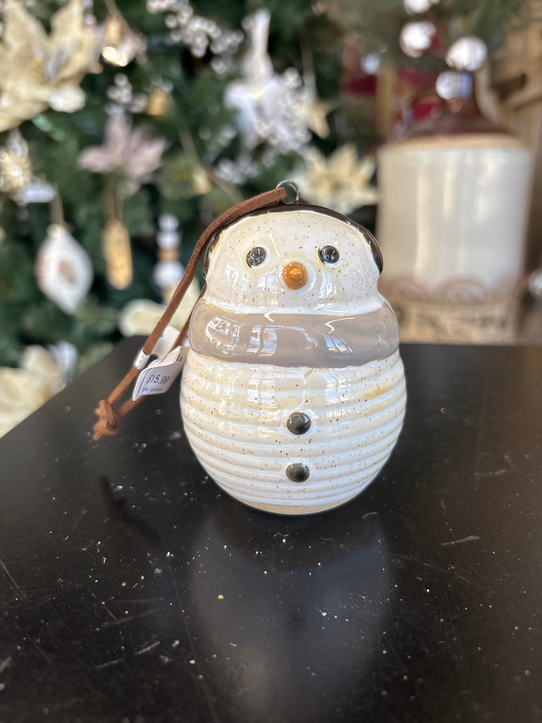 Ceramic Snowman Ornament