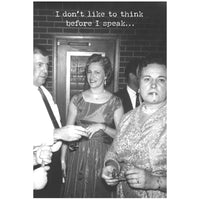 Think Before Greeting Card