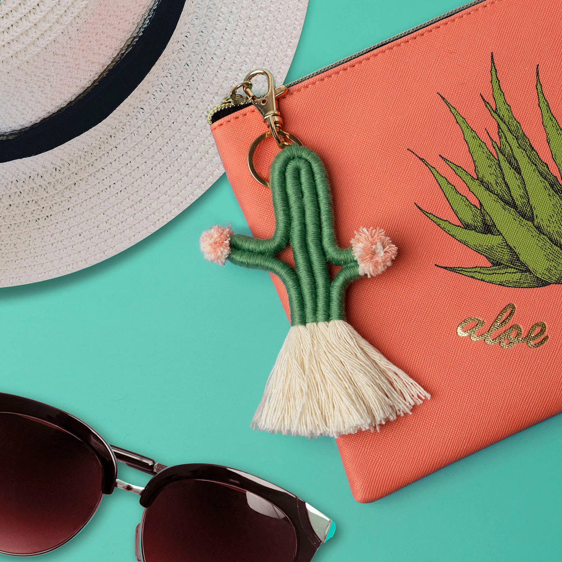Olivia Moss® Yucatán Keychain - Cactus