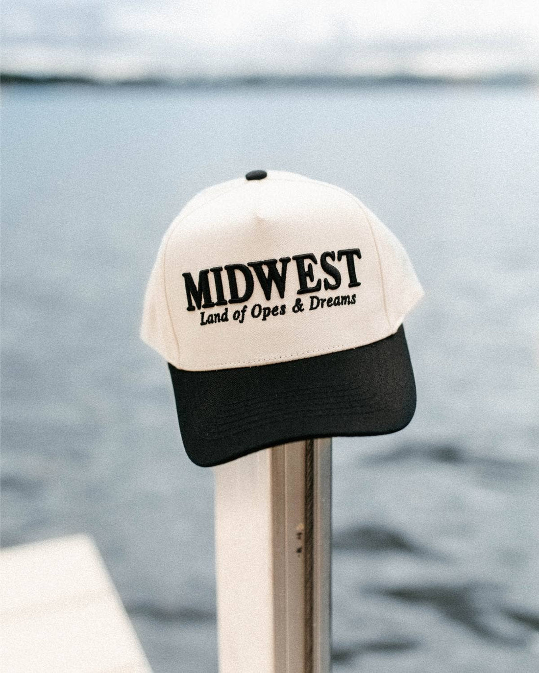 Midwest Land of Opes & Dreams Unisex Trucker Hat - Black & Cream