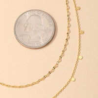 Dainty Layered Coin Choker Necklace: Silver