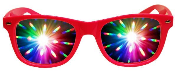 Plastic 3D Fireworks Diffraction Glasses