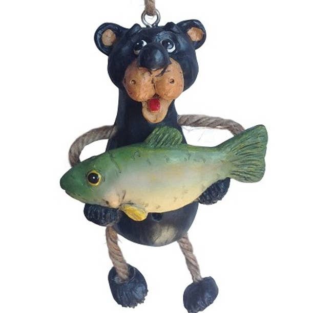 Bear With Fish Ornament