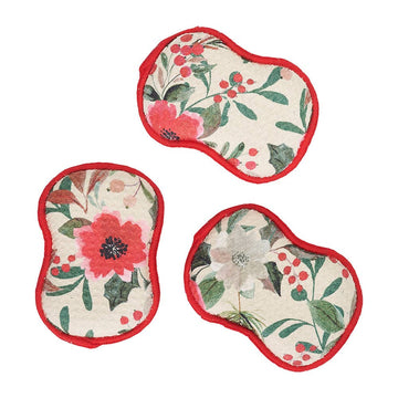 RE:usable Sponges (Set of 3) - Flora: Cream
