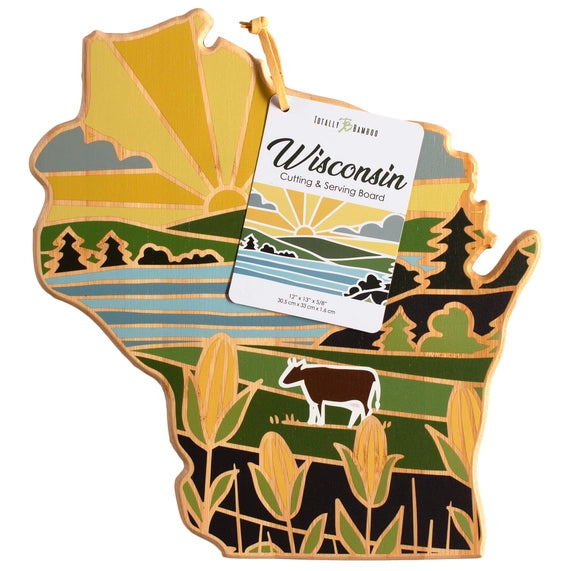 Wisconsin Cutting Board with Artwork