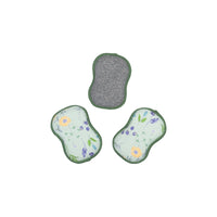 RE:usable Sponges (Set of 3) - Serenity Floral: Mint