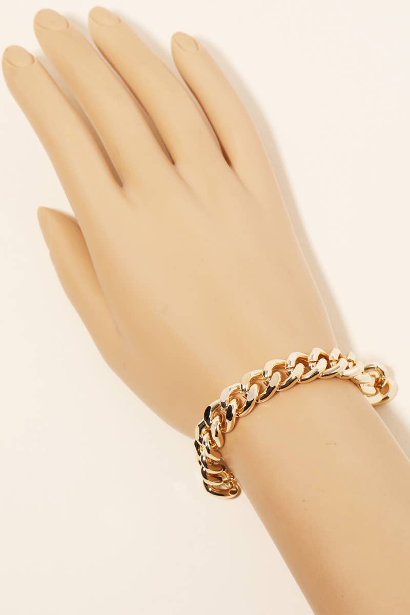 Curb Chain Lobster Clasp Bracelet