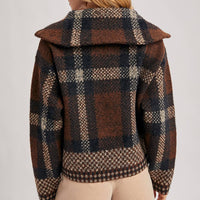 Plaid Knit Jacket
