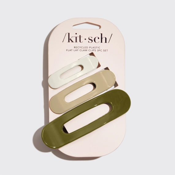 Kitsch Flat Lay Claw Clip 3pc -  Ultra Gloss Eucalyptus