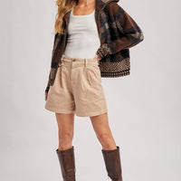 Plaid Knit Jacket