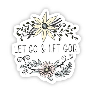 Let Go and Let God Faith Sticker