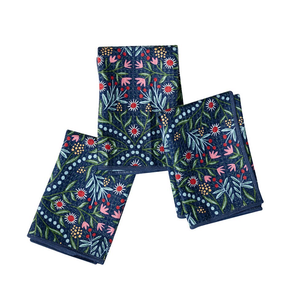 Mighty Mini Towel (Set of 3) - RJW Glitz: Navy