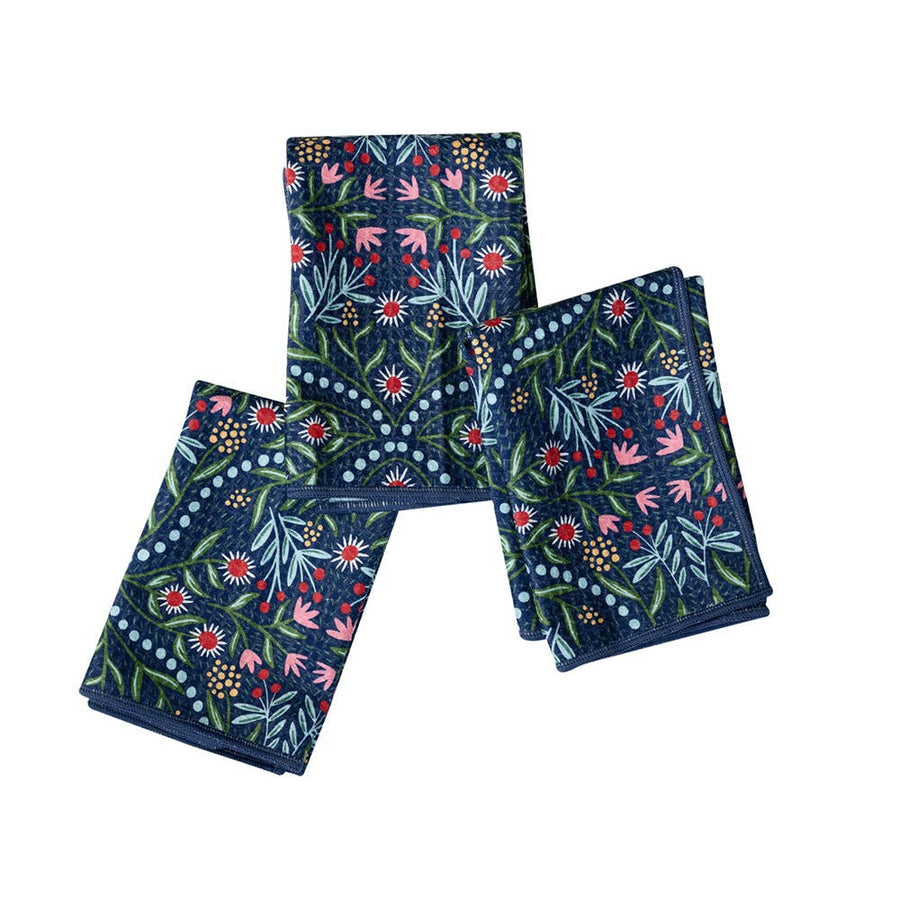Mighty Mini Towel (Set of 3) - RJW Glitz: Navy