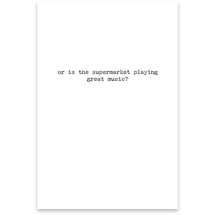Supermarket Music Greeting Card