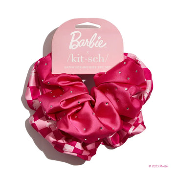 Barbie X Kitsch Satin Brunch Scrunchies 2pc Set