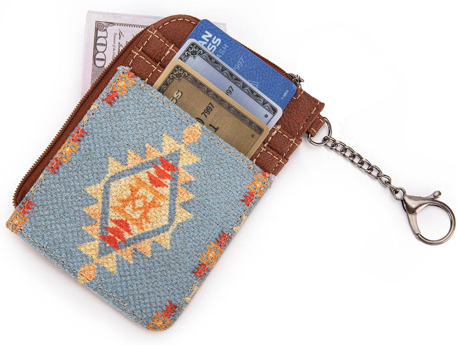Wrangler Ladies Southwestern Mini Brown Card Case
