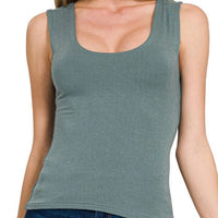 Double Layered Tank Top - Blue Grey
