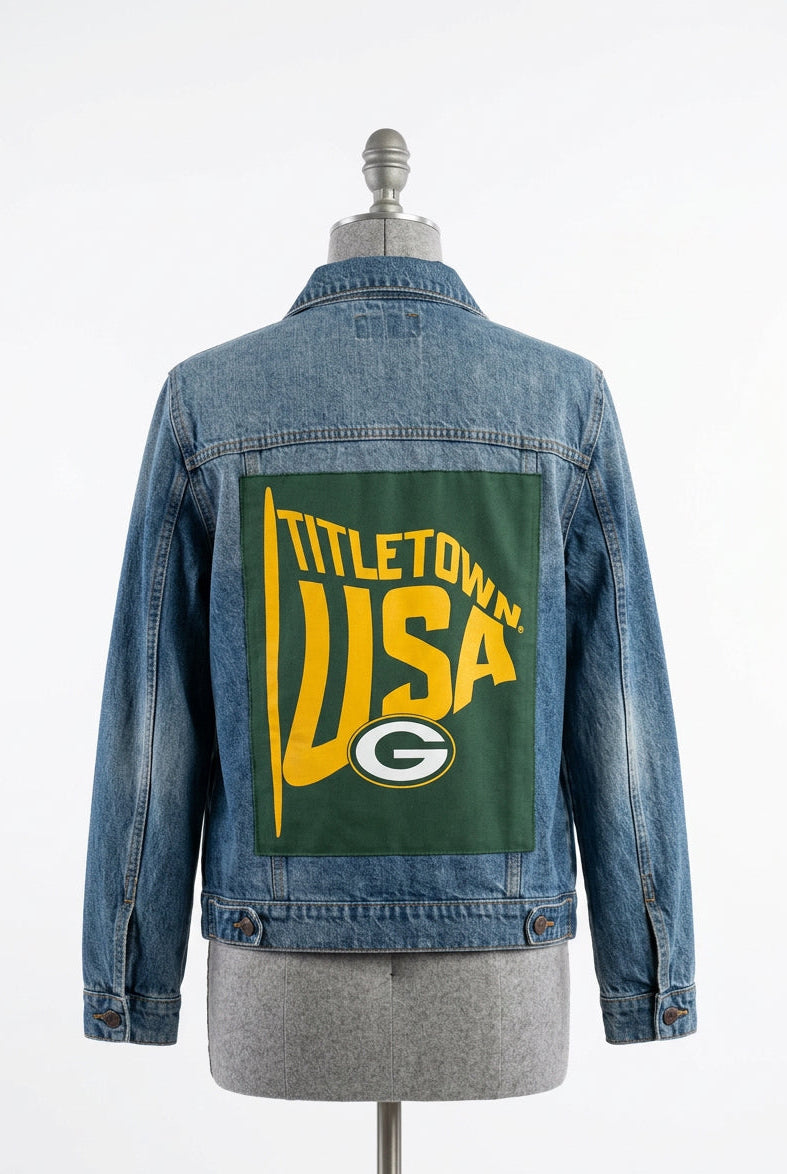Repurposed Jacket with Titletown USA Patch