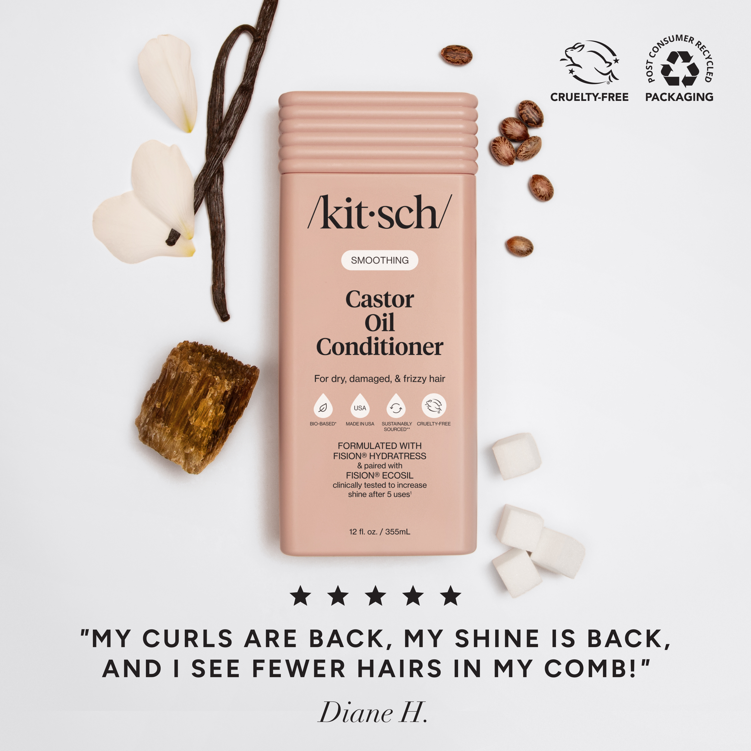 Smoothing Castor Oil Conditioner – Flowers and Gray