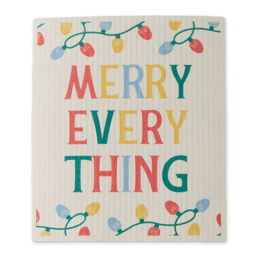 Merry Every Thing Swedish Dish Towel