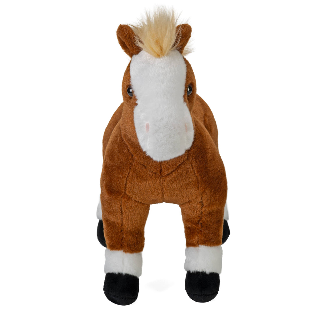 Brown Horse Standing Stuffed Animal 12"