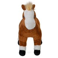 Brown Horse Standing Stuffed Animal 12"